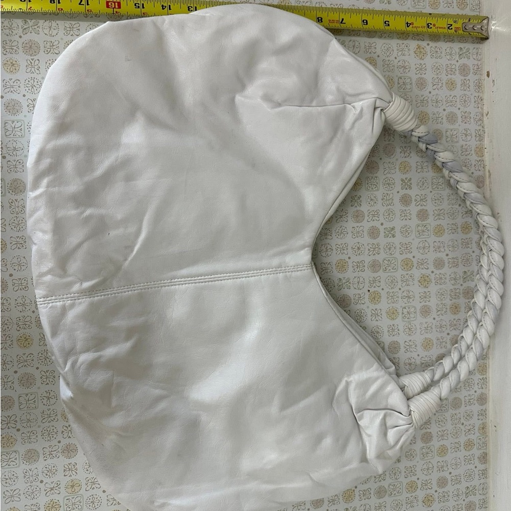 White Braided Handle Women's Bag